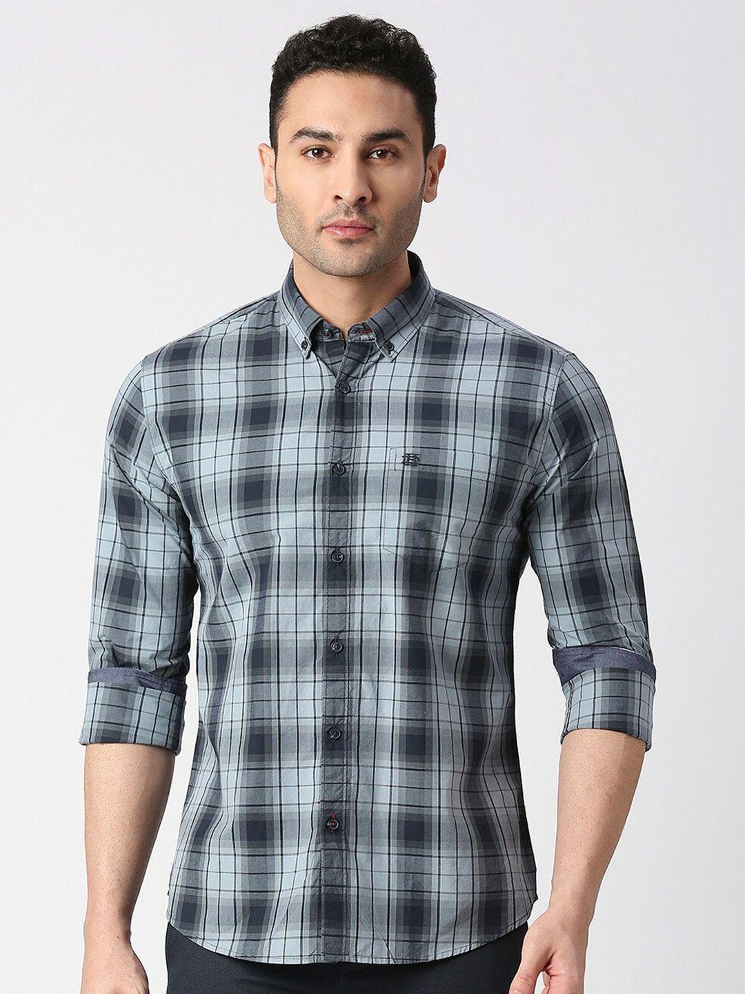 dragon hill slim fit checked casual shirt