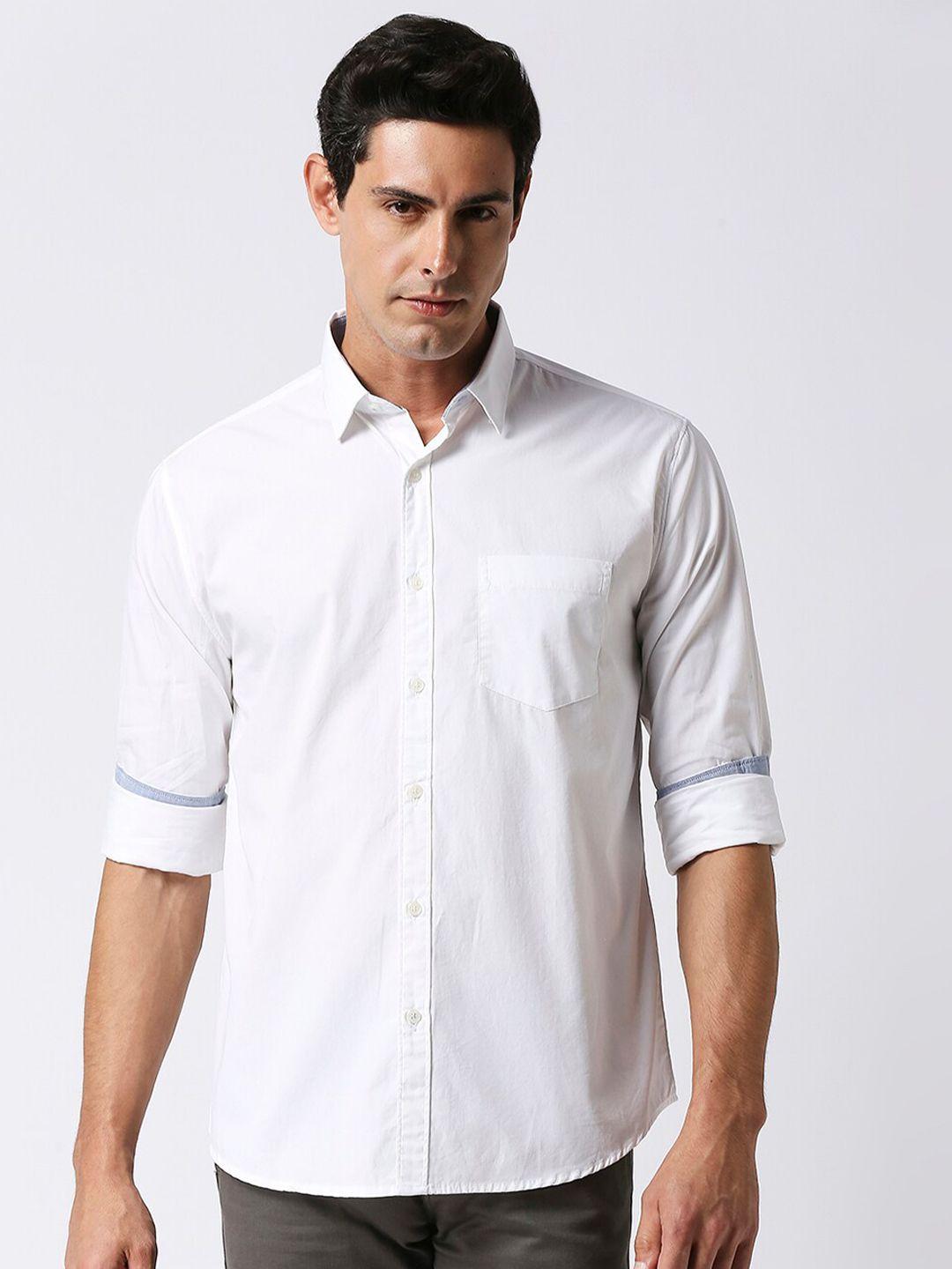 dragon hill slim fit spread collar cotton casual shirt