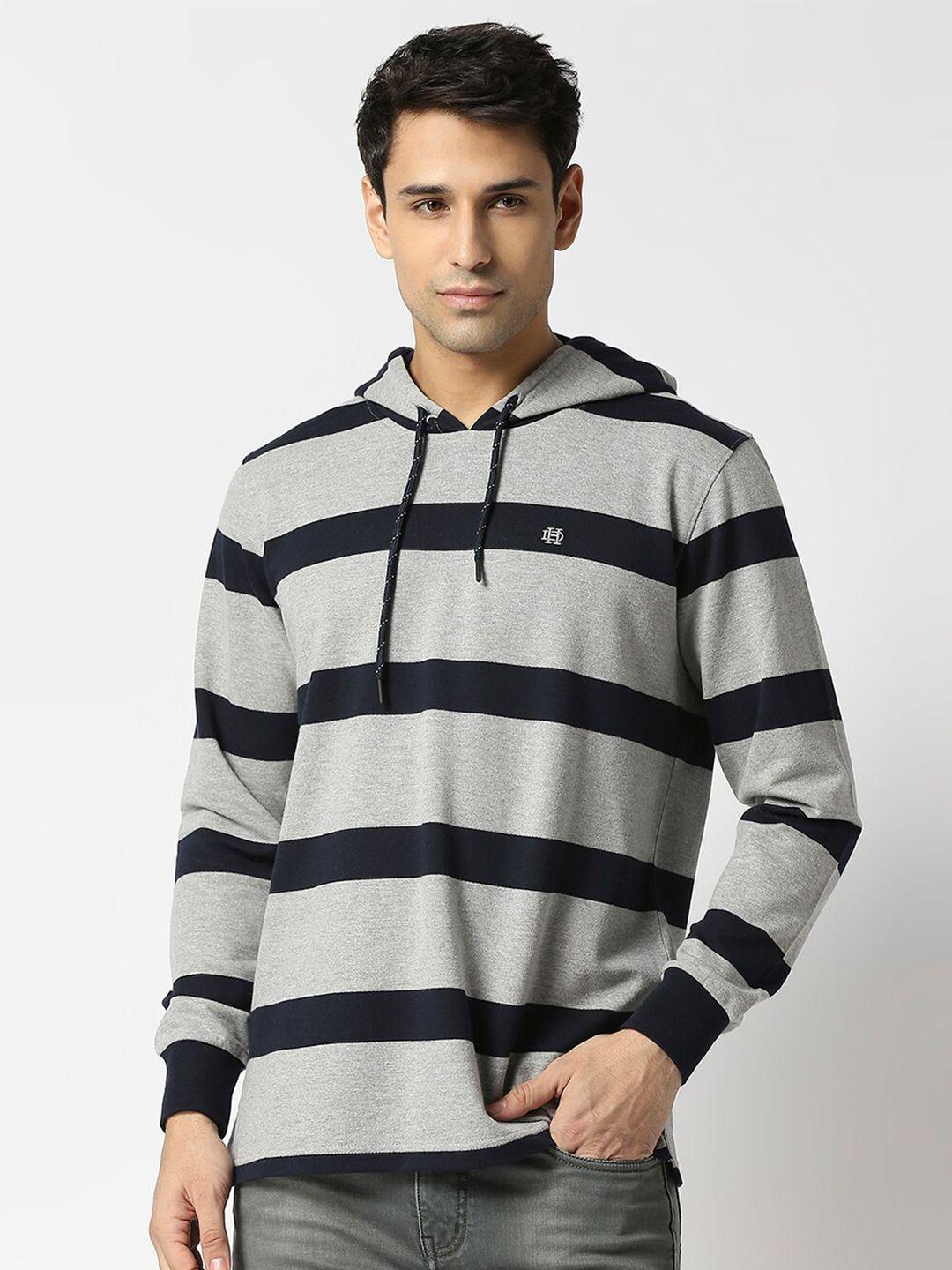 dragon hill striped hooded sweatshirt