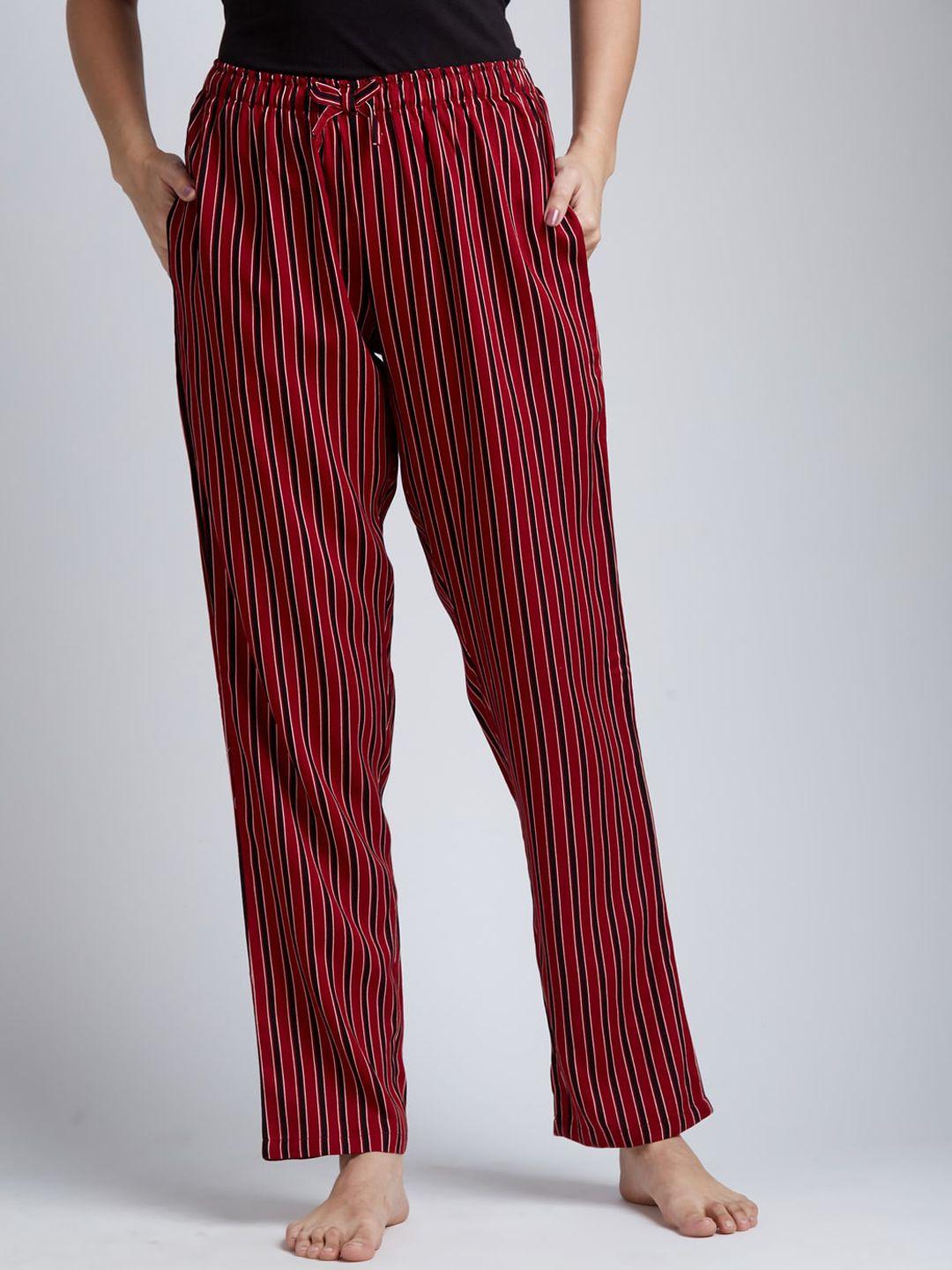 drape-in-vogue-women-red-&-black-striped-lounge-pants
