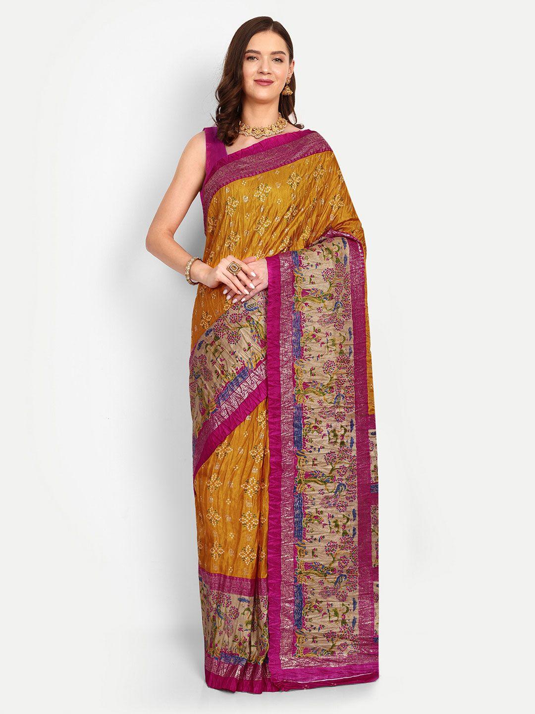 drapemall bandhani printed saree