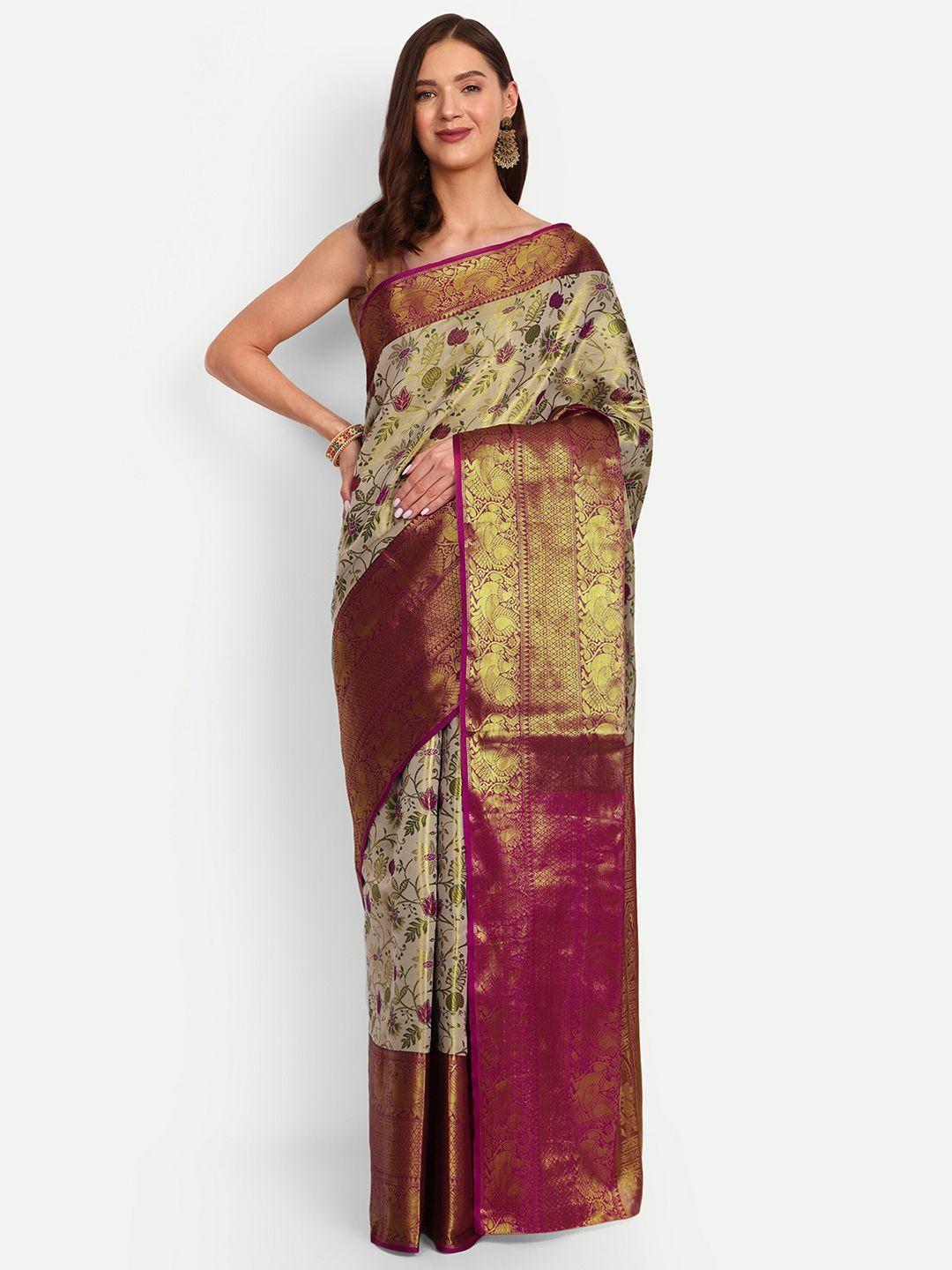 drapemall woven design zari art silk kanjeevaram saree