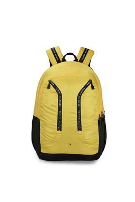 draven polyester zip closure backpack - yellow