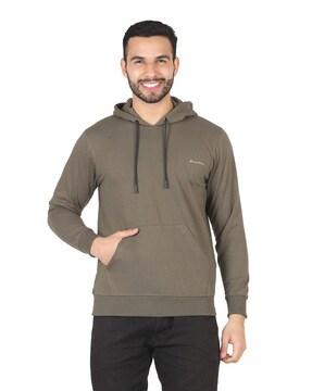 drawstring hoodie with kangaroo pocket