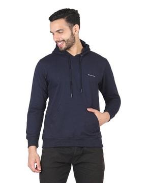 drawstring hoodie with kangaroo pocket