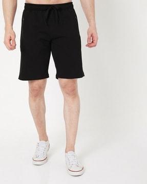 drawstring shorts with contrast taping