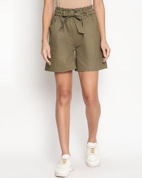 drawstring waist city shorts