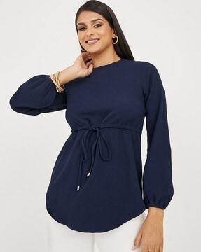 drawstring waist detail top