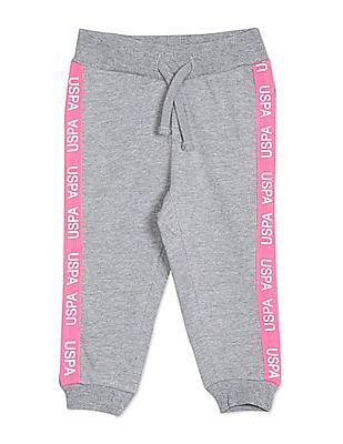 drawstring waist heathered joggers