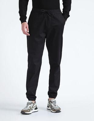 drawstring waist slim joggers