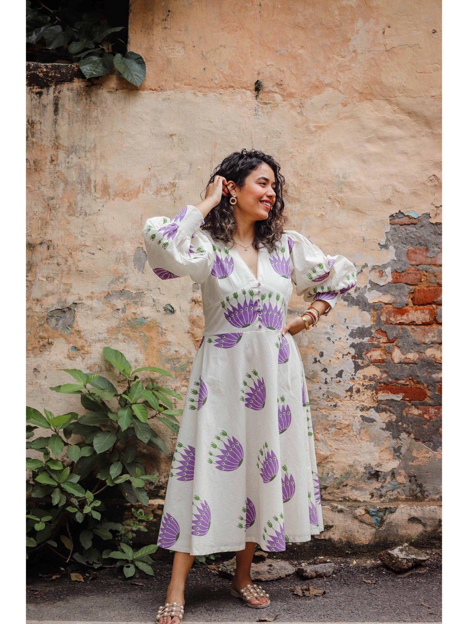 dream of flower midi dress