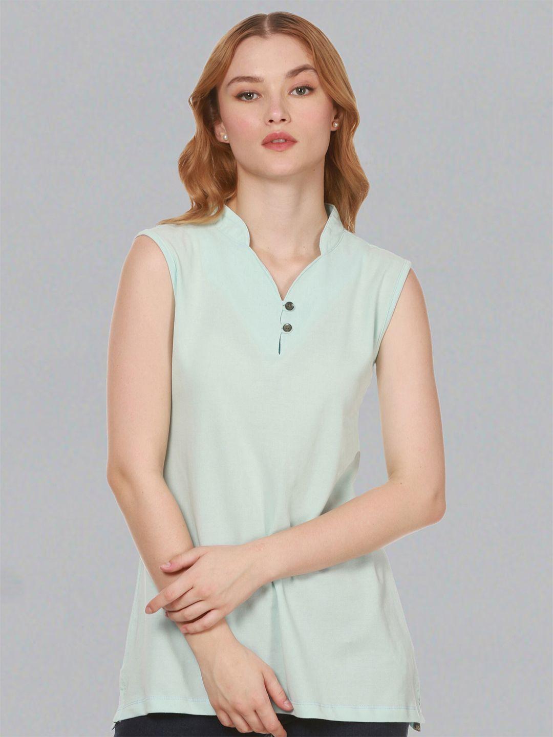 dream of glory inc mandarin collar cotton top