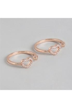 dreamy hearts rose gold 925 sterling silver toe ring