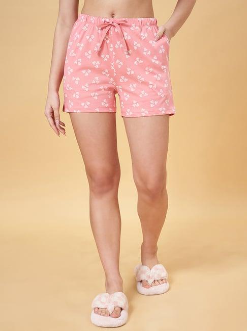 dreamz by pantaloons pink cotton printed shorts