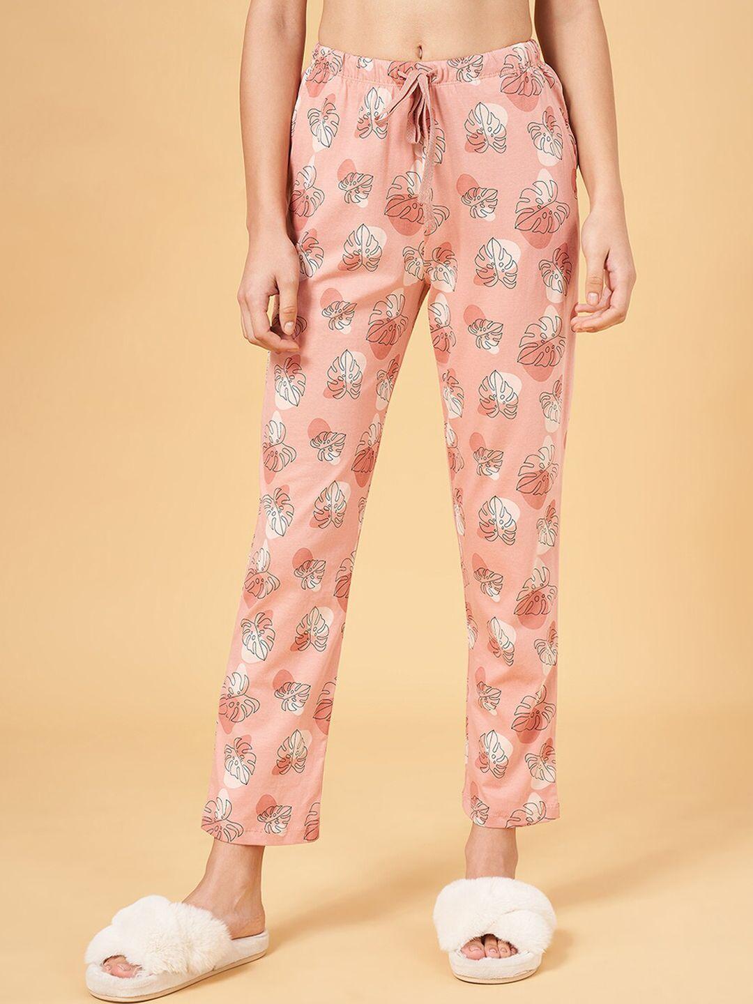 dreamz by pantaloons women floral printed cotton straight lounge pants