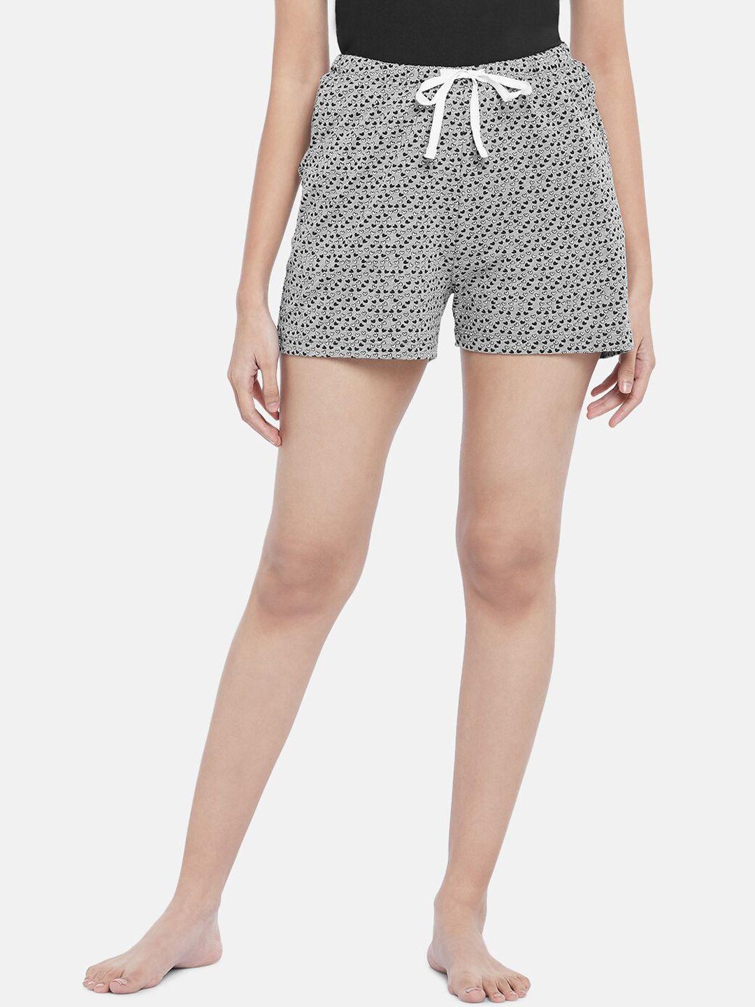 dreamz by pantaloons women grey printed lounge shorts