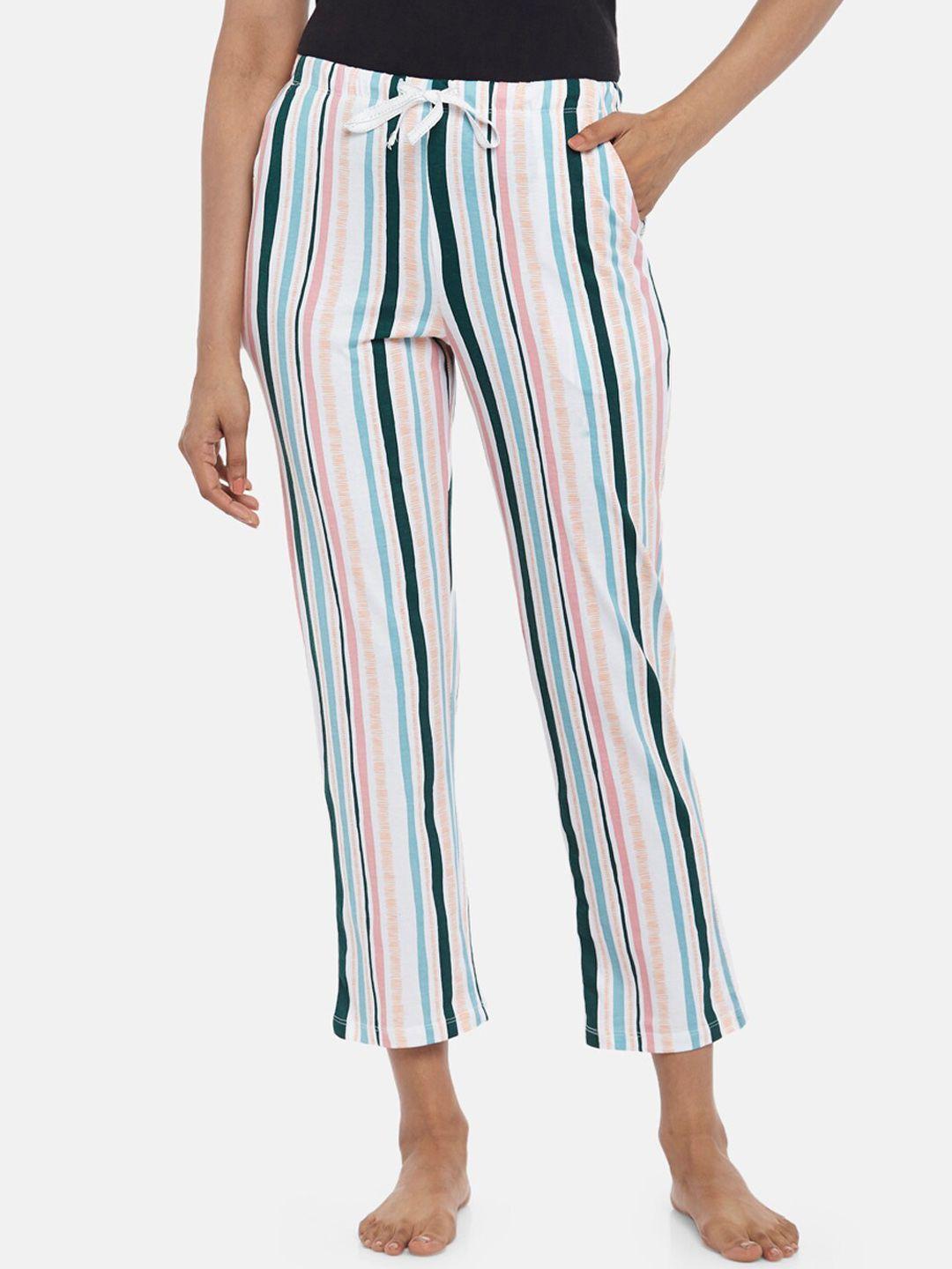 dreamz by pantaloons women multicolored striped lounge pants