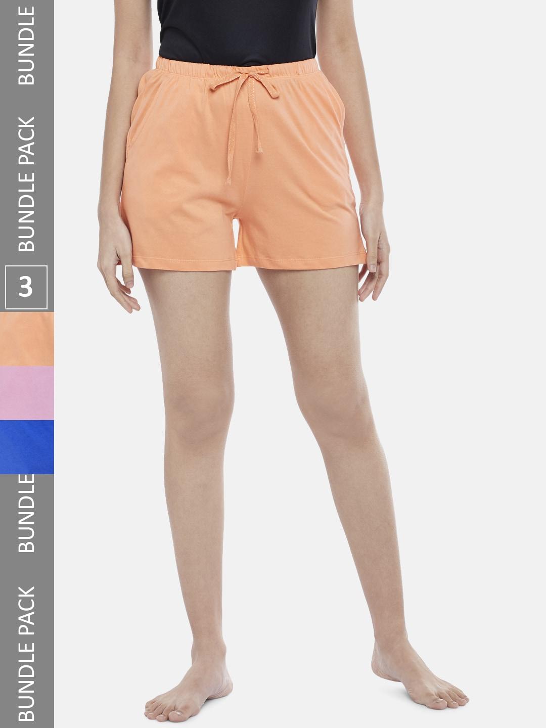 dreamz by pantaloons women multicoloured 3 lounge shorts
