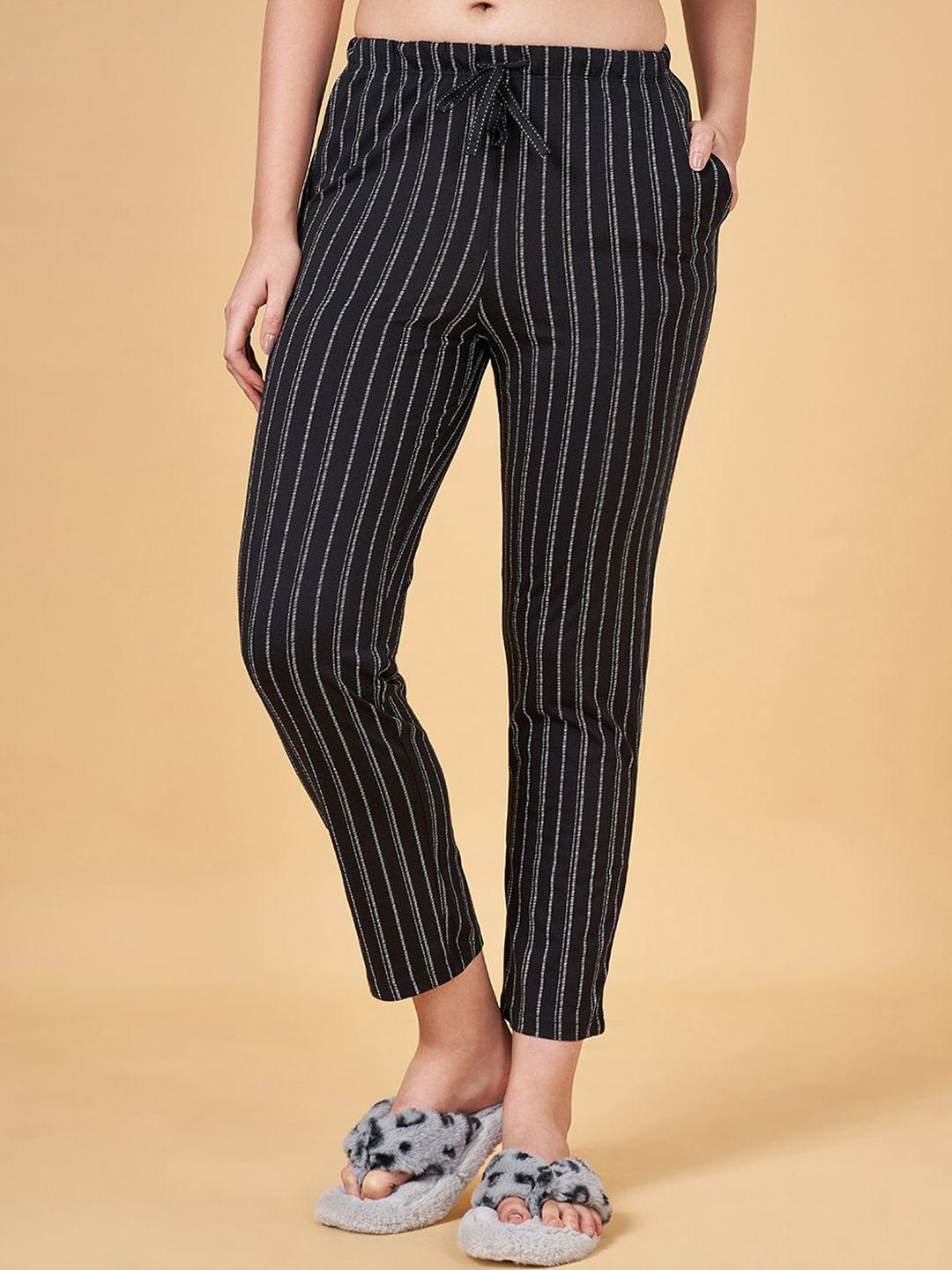 dreamz by pantaloons women striped pure cotton lounge pants