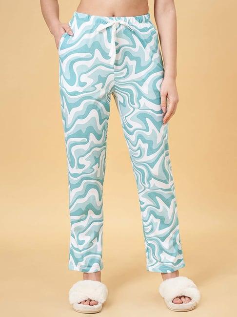 dreamz by pantaloons blue cotton printed pyjamas