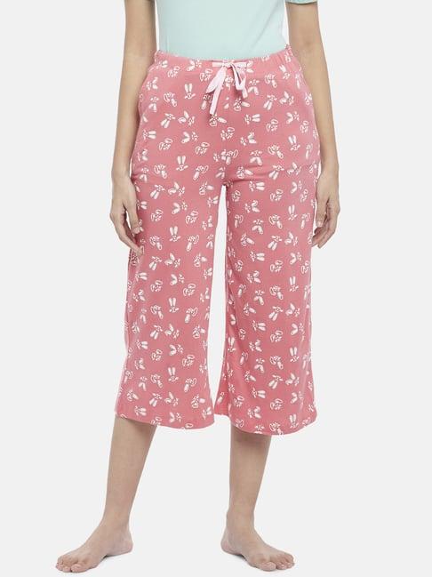dreamz by pantaloons coral cotton printed pyjamas