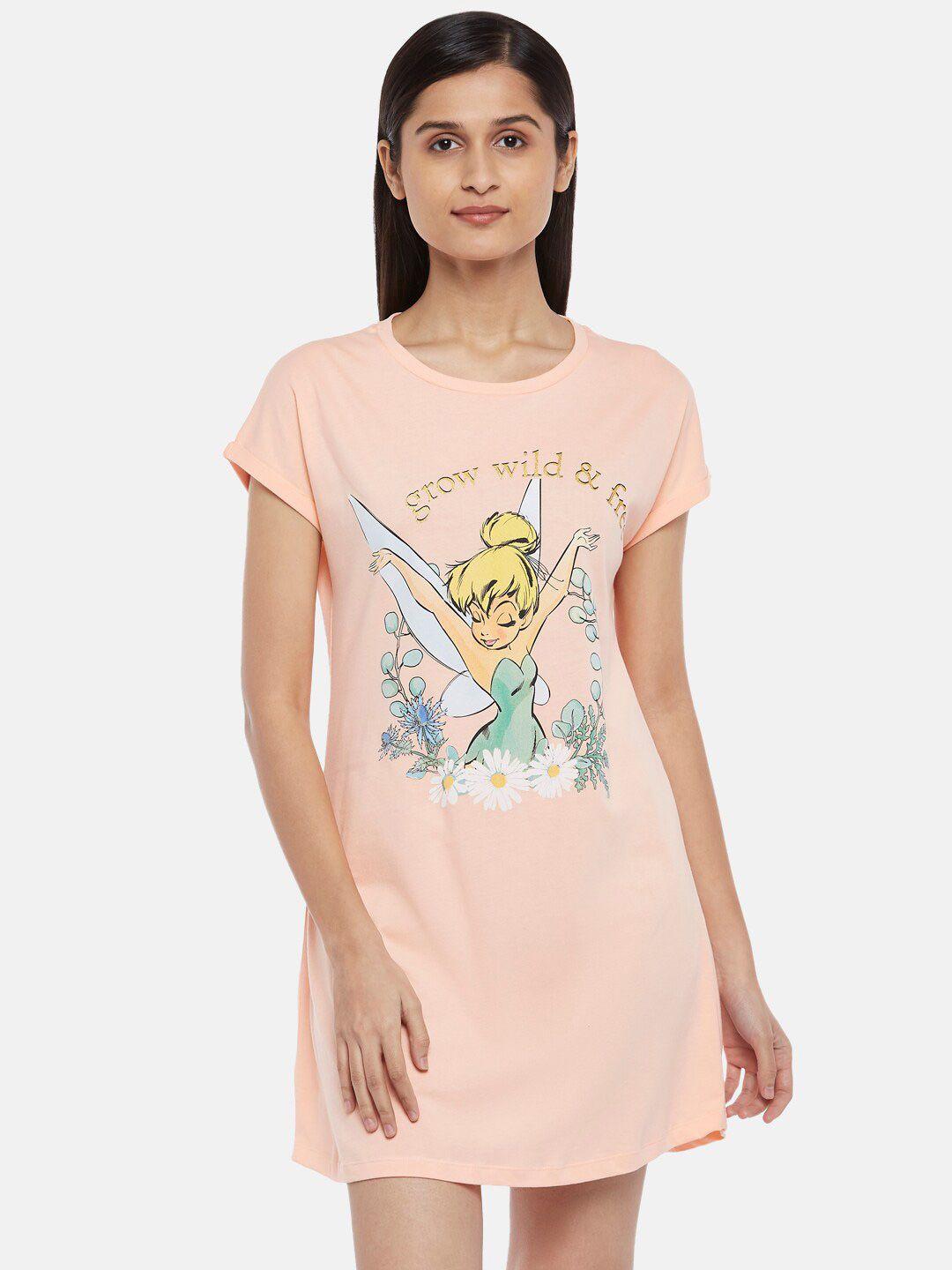 dreamz by pantaloons fairy princess printed pure cotton t-shirt nightdress