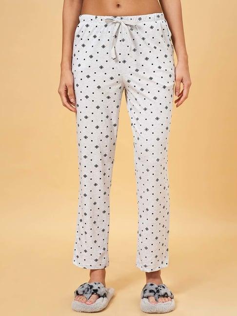 dreamz by pantaloons grey cotton printed pyjamas