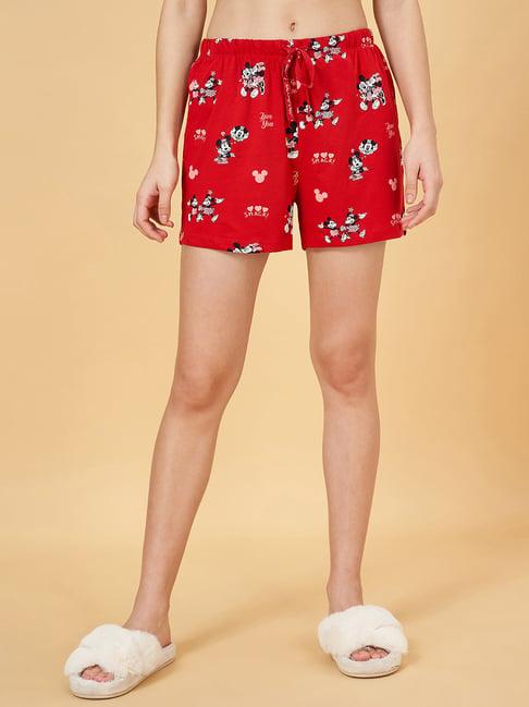 dreamz by pantaloons jester red cotton printed shorts