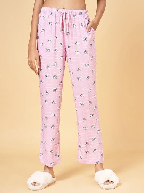 dreamz by pantaloons lilac printed pyjamas