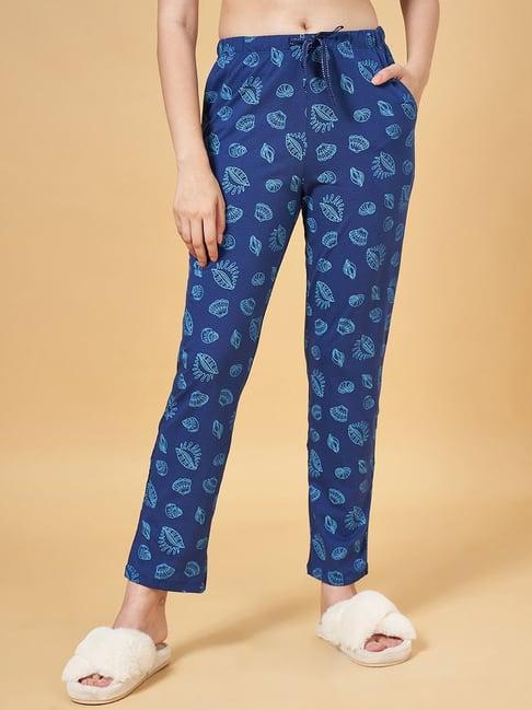 dreamz by pantaloons navy cotton printed pyjamas