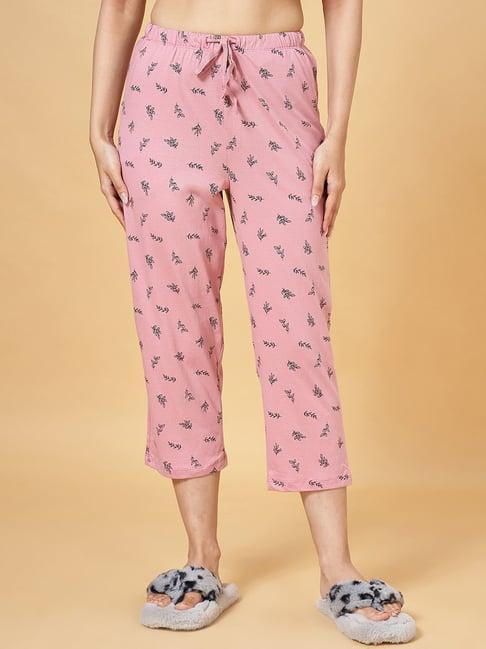 dreamz by pantaloons pink cotton printed capris