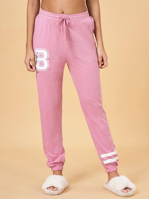 dreamz by pantaloons pink cotton printed joggers