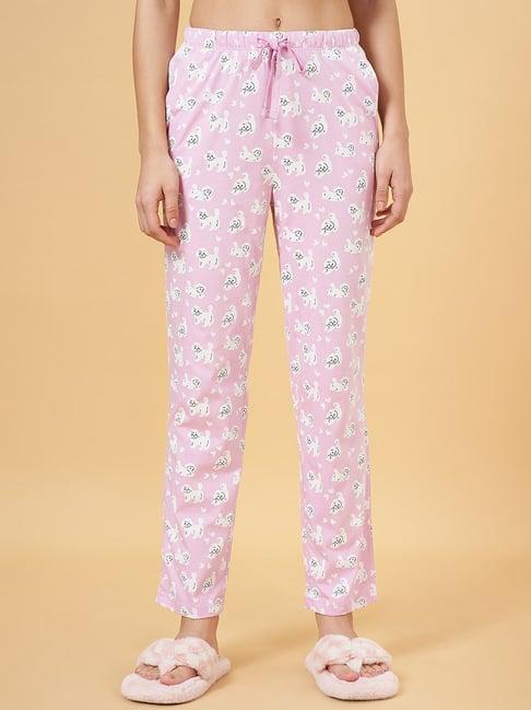 dreamz by pantaloons pink cotton printed pyjamas
