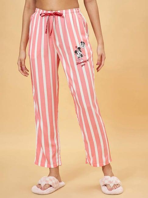 dreamz by pantaloons pink striped pyjamas