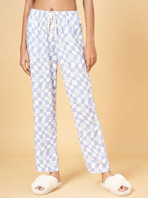 dreamz by pantaloons powder blue printed pyjamas