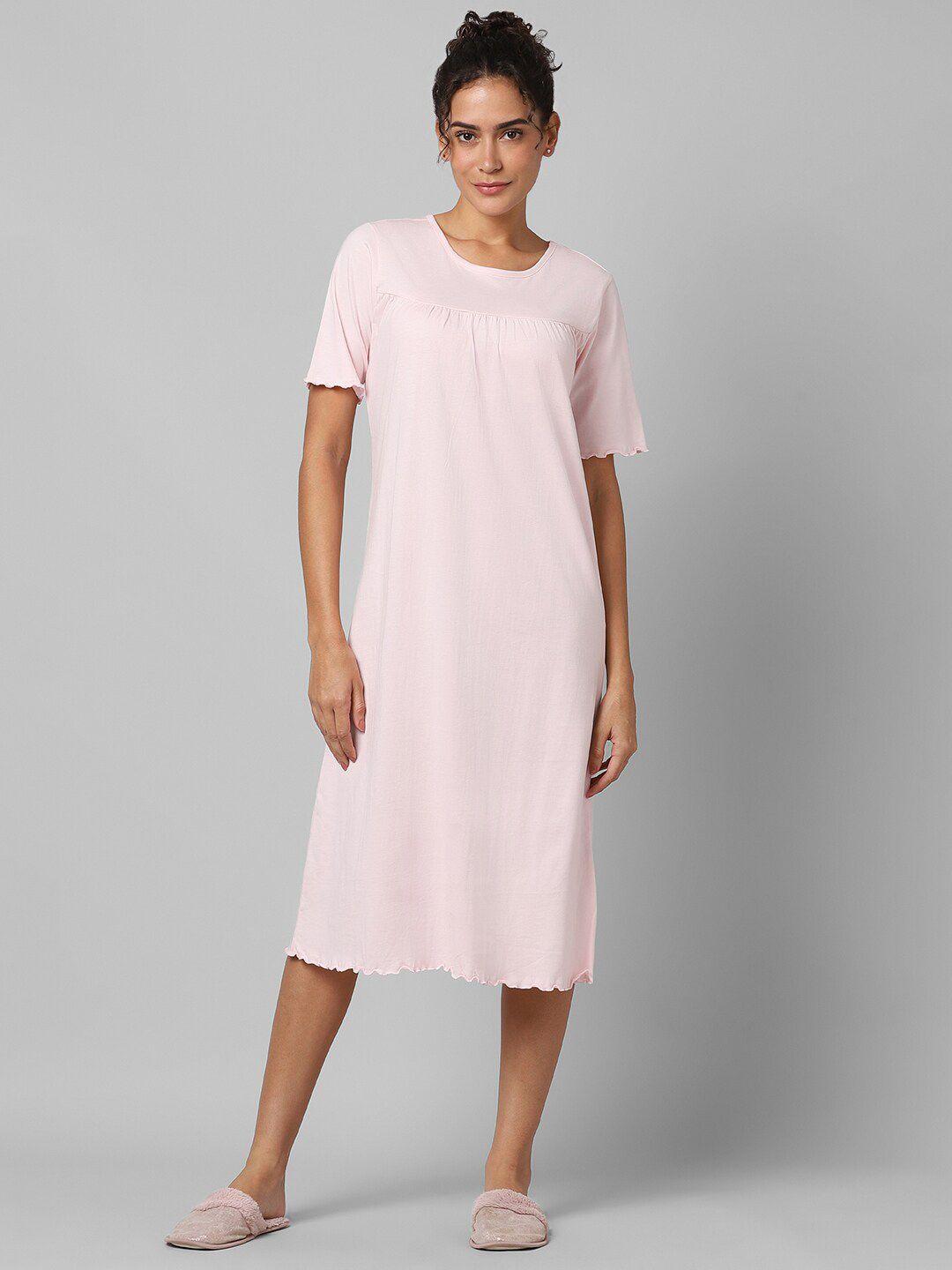 dreamz by pantaloons round neck pure cotton nightdress