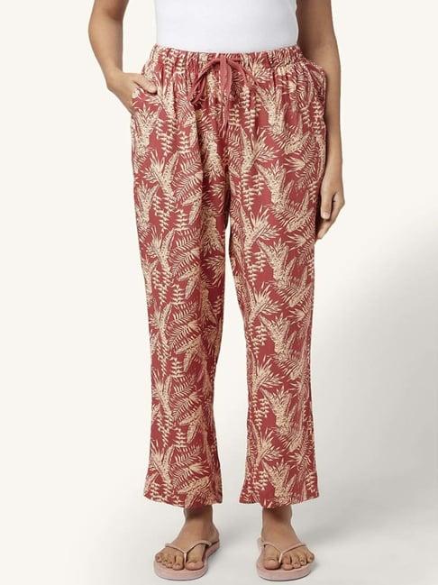 dreamz by pantaloons rust printed pyjamas