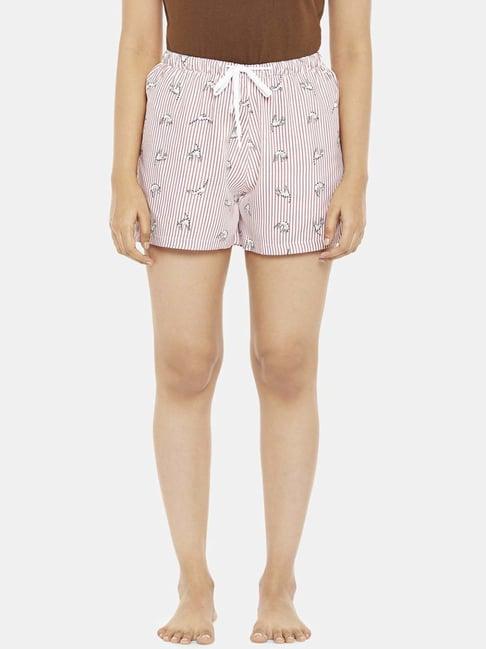 dreamz by pantaloons white pink printed shorts