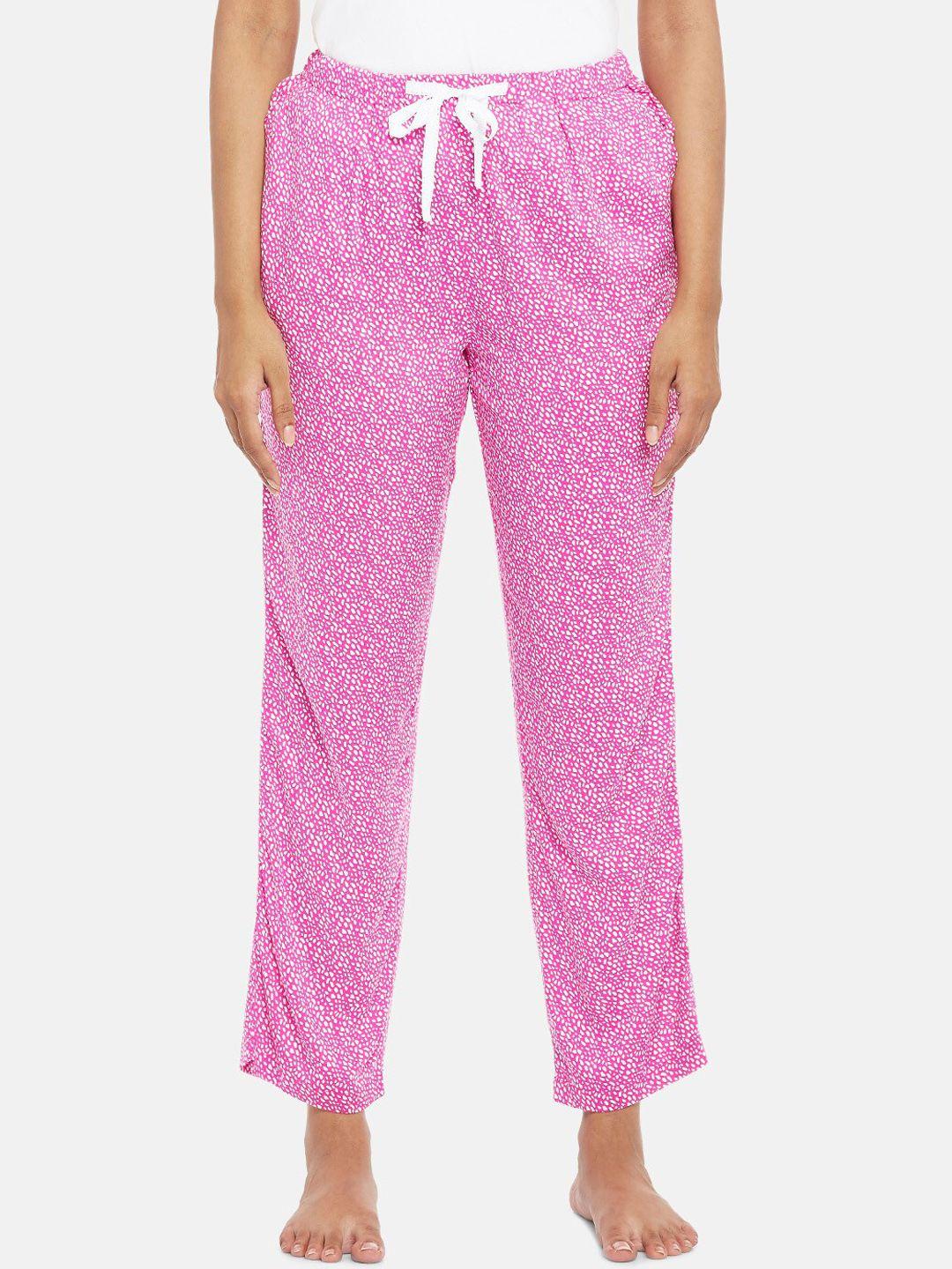 dreamz by pantaloons women fuchsia printed pyjamas