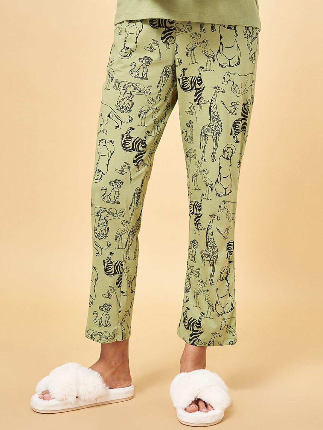 dreamz by pantaloons women graphic printed cotton lounge pants