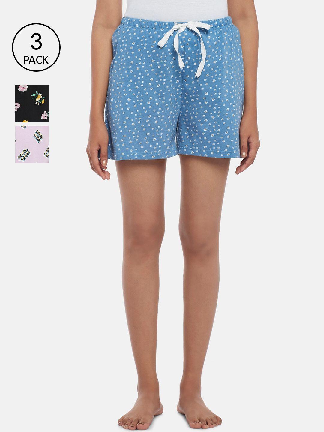 dreamz by pantaloons women multicoloured printed lounge shorts