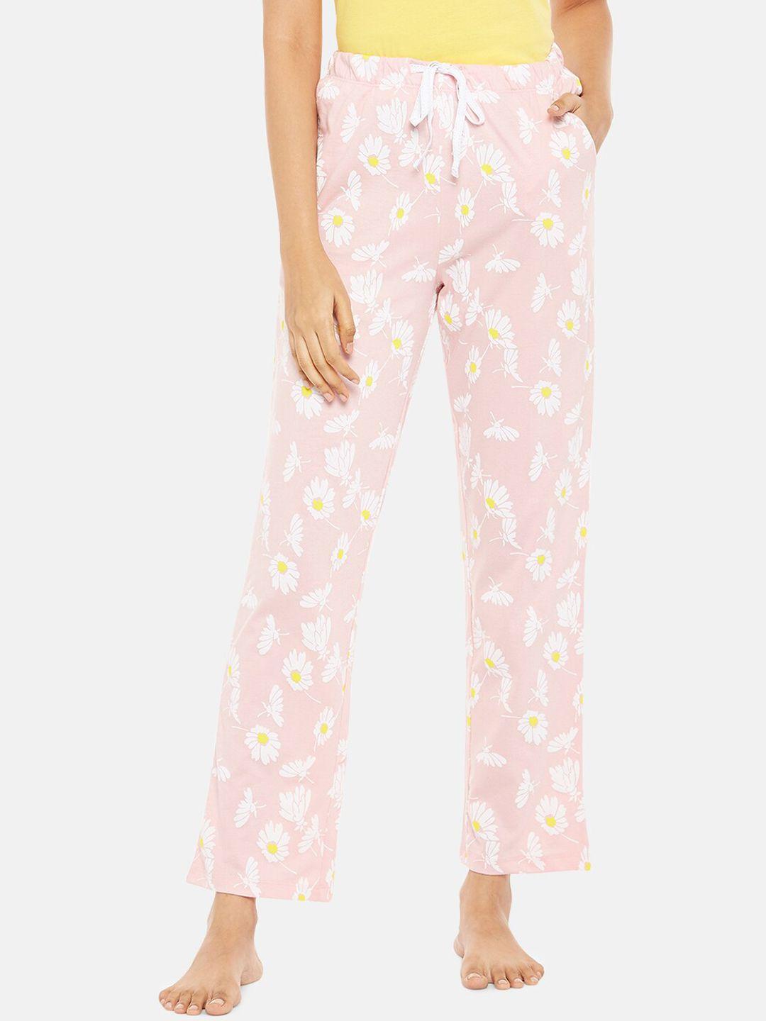 dreamz by pantaloons women pink printed pyjamas