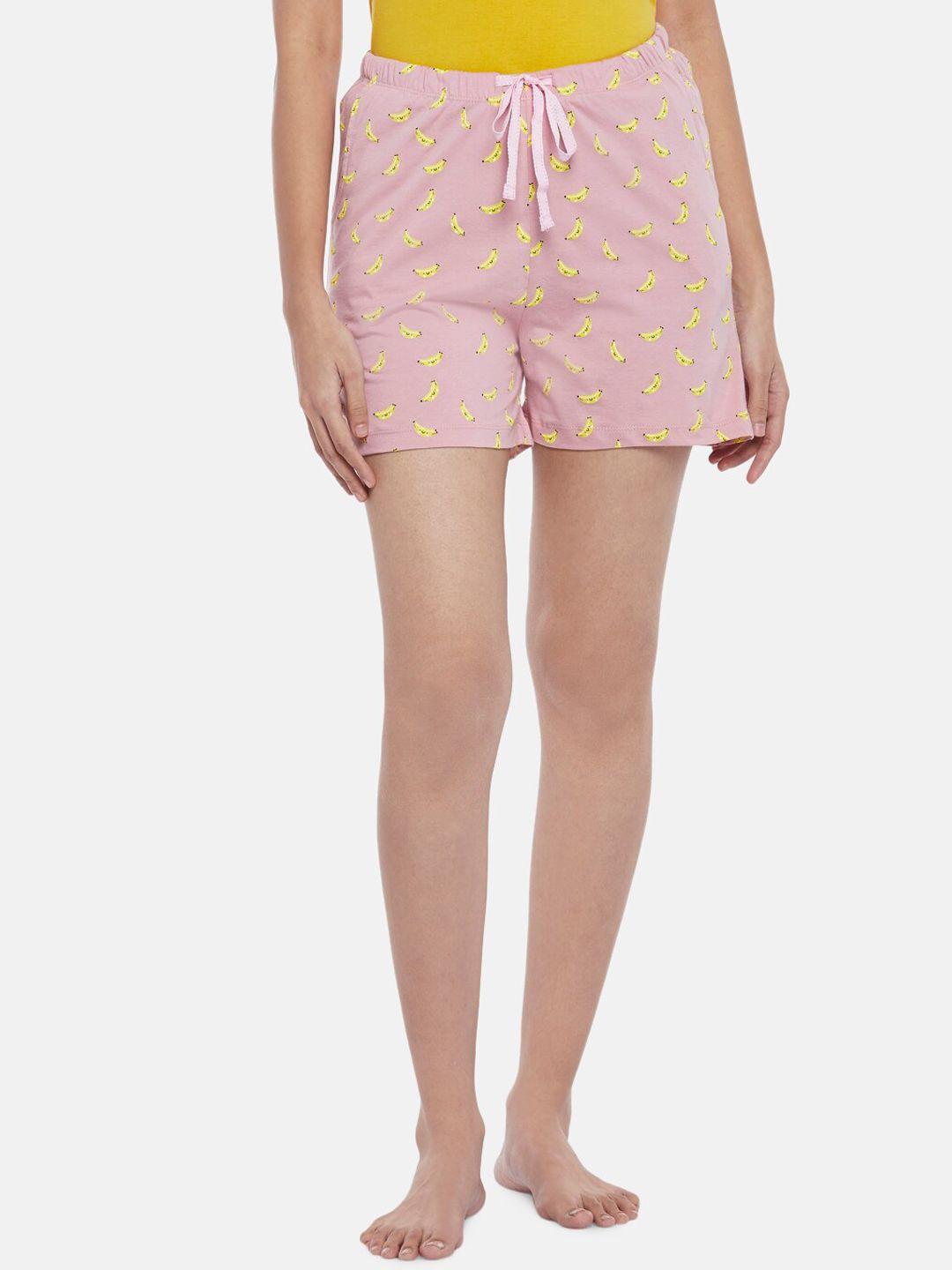 dreamz by pantaloons women pink printed shorts