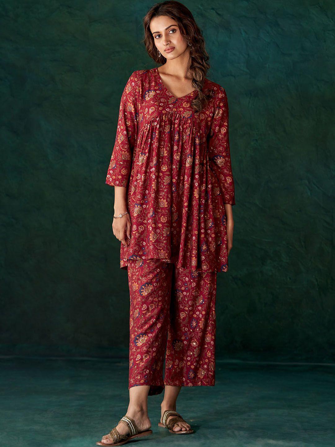 dresoul printed tunic with trousers co-ords