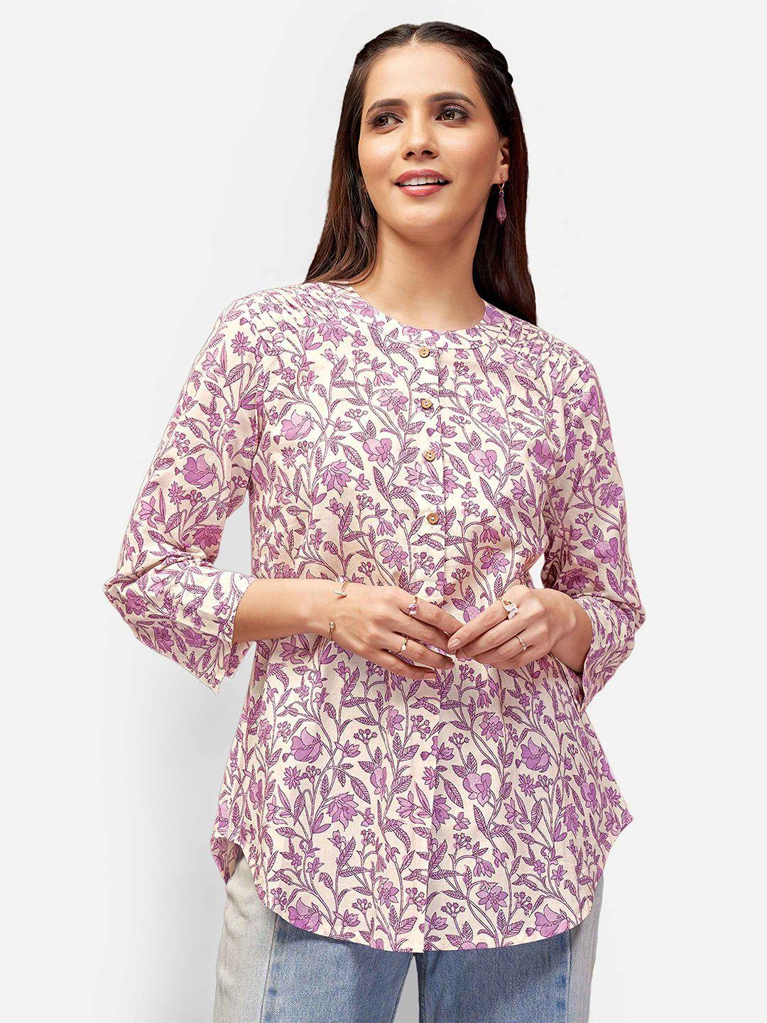 dresoul floral print cotton top