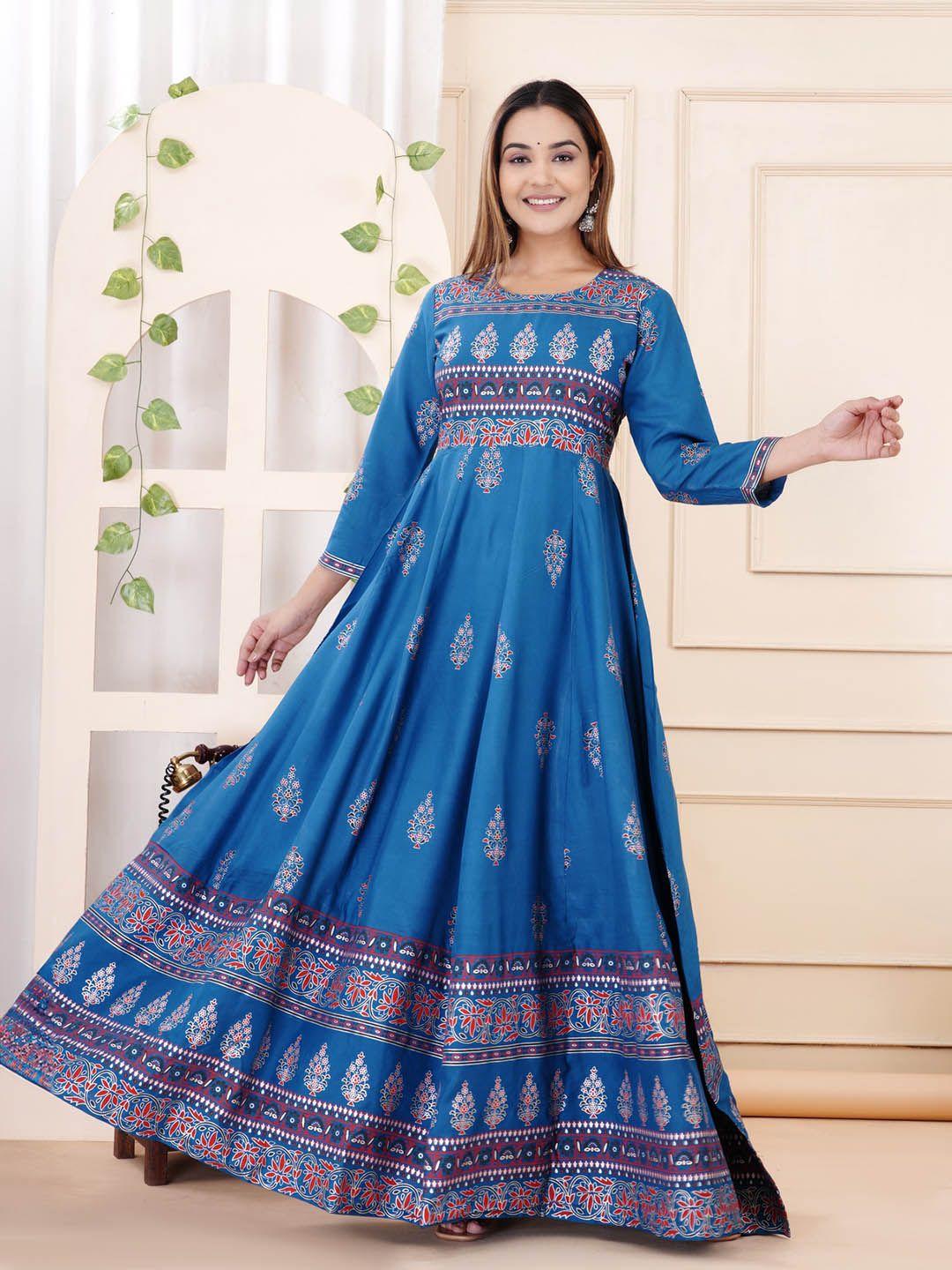 dressar ethnic motifs printed a line maxi ethnic dress