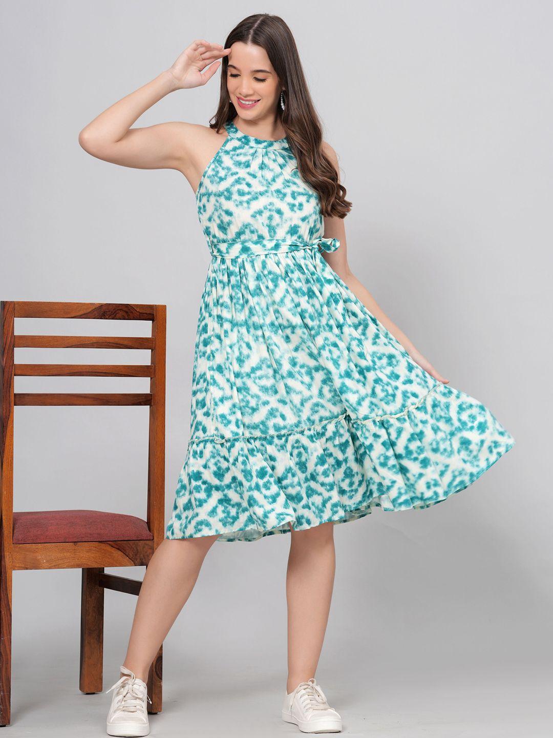 dressar floral print fit & flare dress