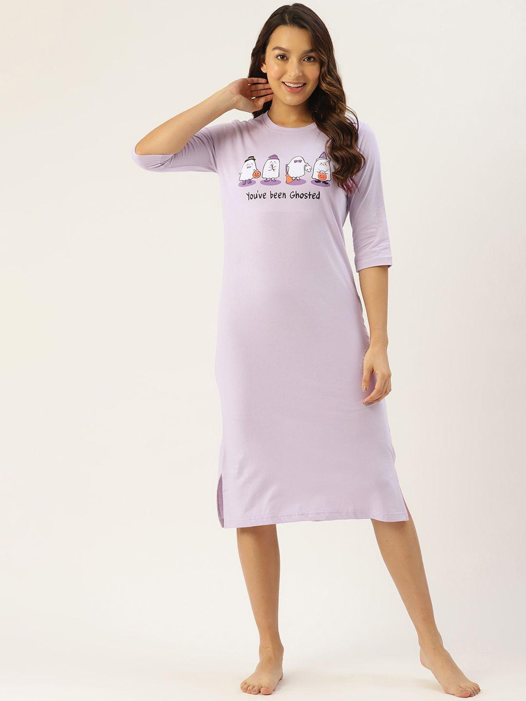 dressberry conversational printed knitted t-shirt nightdress
