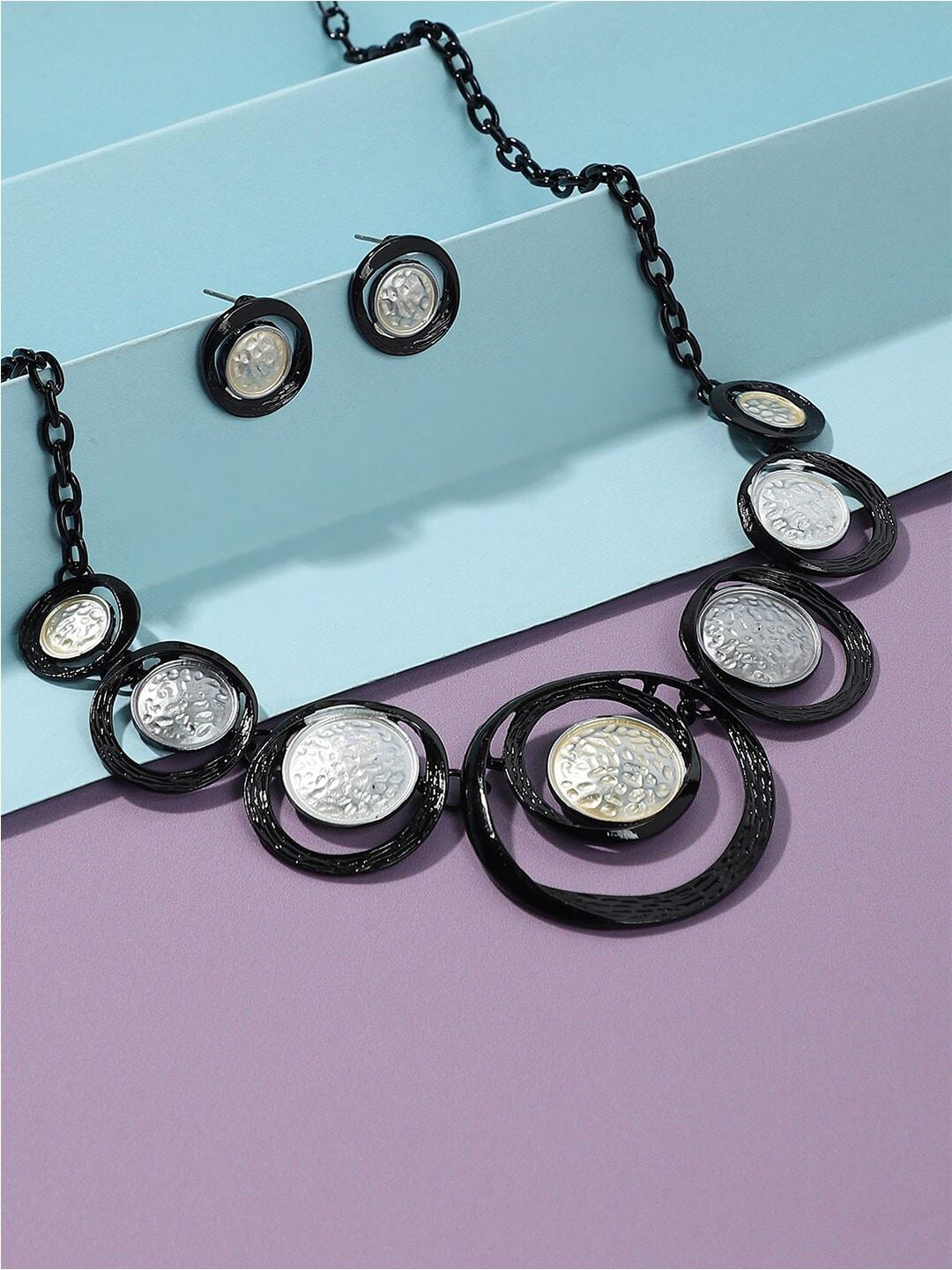 dressberry dented circular jewellery set