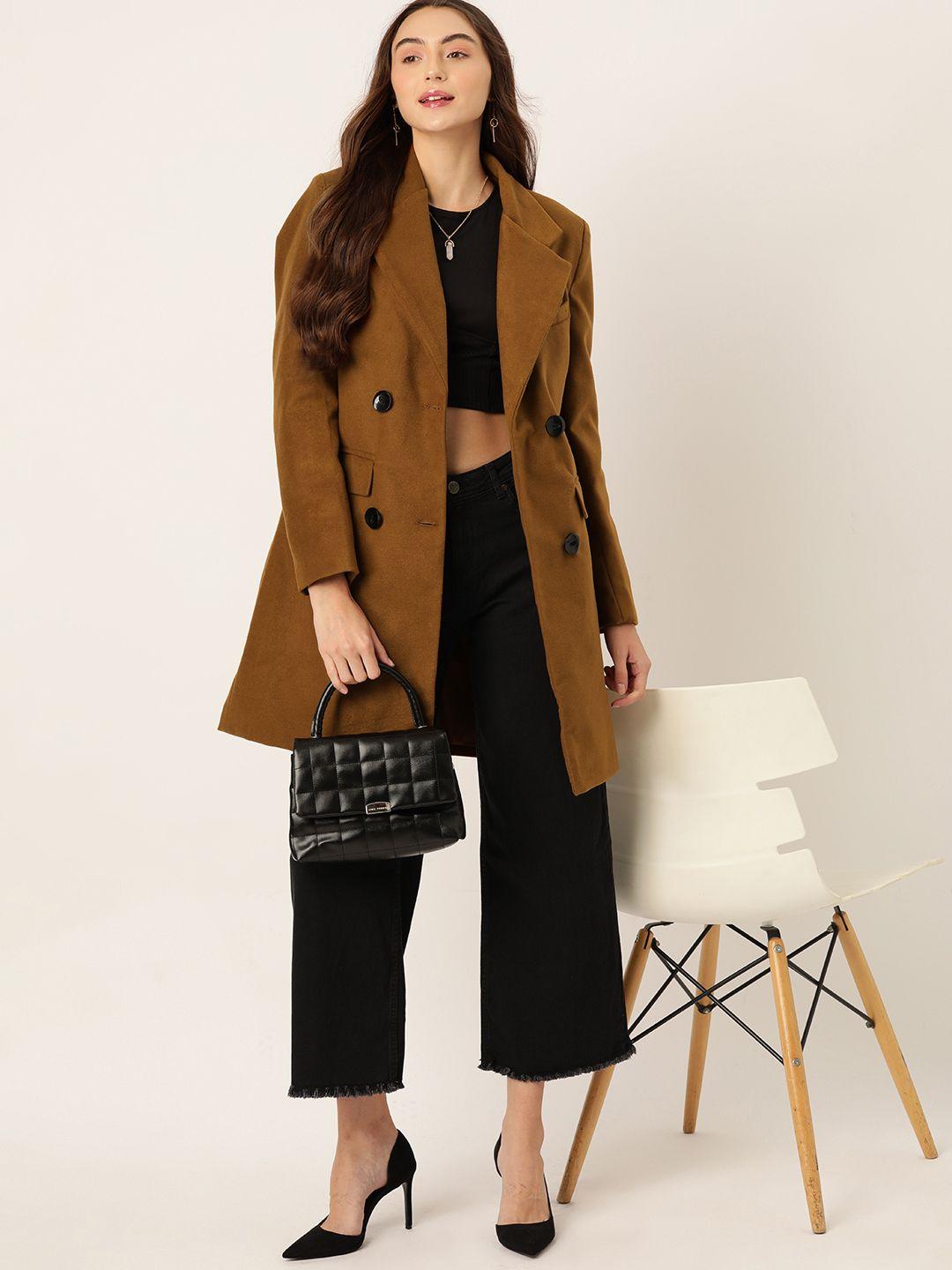 dressberry double-breasted longline pea coat